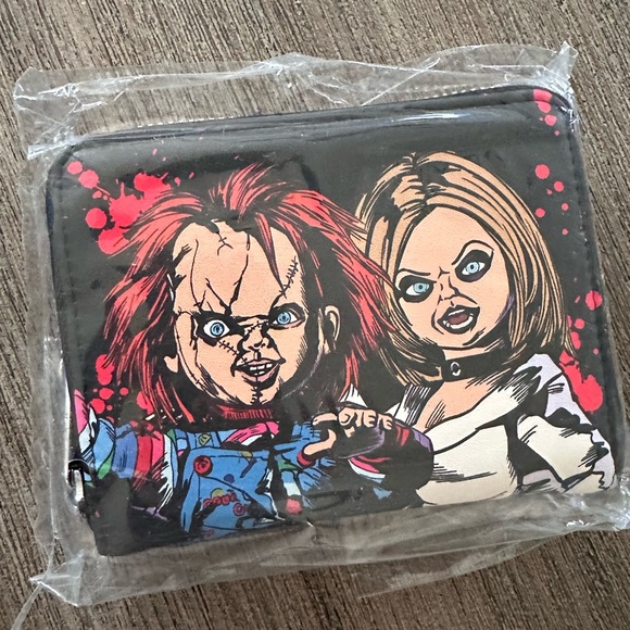 Loungefly Universal Bride Of Chucky Happy Couple Tiffany Zip-Around Wallet New - Picture 2 of 9